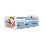 Babydreams krevet+podnica+dušek 90x164x61 cm beli/plavi/print zoo