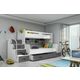 Drveni Dečiji Krevet Na Sprat Max 3 Sa Fiokom 200*120Cm - Grafit