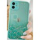 MCTK6 IPHONE 13 Pro Furtrola 3D Sparkling star silicone Turquoise 139