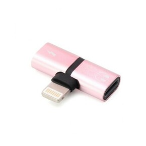 Adapter za slusalice I punjenje W2 iPhone lightning roze