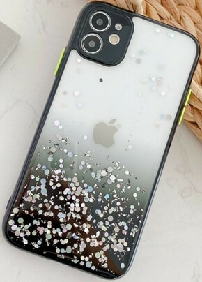 MCTK6 iPhone 12 Furtrola 3D Sparkling star silicone Black 139