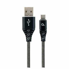 CC-USB2B-AMCM-1M-BW Gembird Premium cotton braided Type-C USB charging - data cable