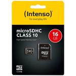 (Intenso) Micro SD Kartica 16GB Class 10 (SDHC &amp;amp; SDXC) sa adapterom - SDHCmicro+ad-16GB/Class10