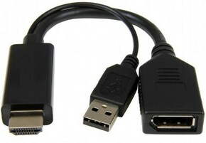 A HDMIM DPF 01 Gembird Active 4K HDMI to DisplayPort adapter black
