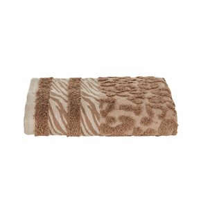 Karaca Home Leopard 100% Cotton Hand Towel 30x50 cm Brown