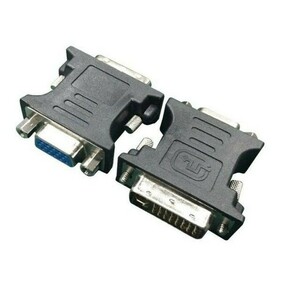 A DVI VGA BK Gembird Adapter DVI I 24 5 pin male to VGA 15 pin HD 3 rows female black DVI I