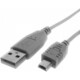 FAST ASIA Kabl USB A - USB Mini-B MM 1.8m sivi