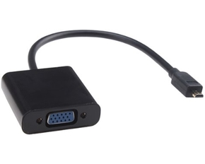 Fast Asia konvertor Micro HDMI (M) - VGA (F) crni
