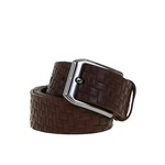 Factory Brown Men's Leather Knitted Belt FRK 106