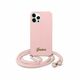 GUESS Futrola za iPhone 12/12 Pro Pink Metal Logo Cord