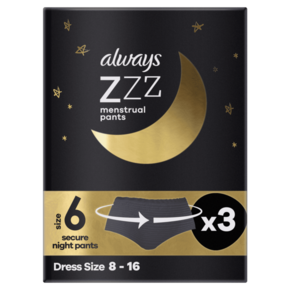 Always ZZZ Menstrual Pants size 6 -3 kom