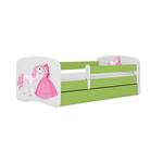 Babydreams krevet sa podnicom i dušekom 80x144x61 cm zeleni/print princeze 1