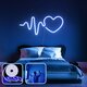 OPVIQ Zidna LED dekoracija Heart Medium Blue