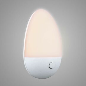 Zidna lampa za utičnicu Egg LED bela