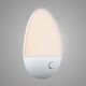 Zidna lampa za utičnicu Egg LED bela