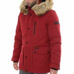 EBM782-RED Eastbound Jakna Mns Parka With Fur Ebm782-Red