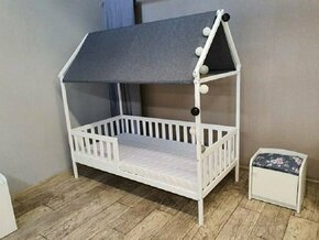 BELLA LUNI Domek krevet kućica premium sa dušekom 180x80