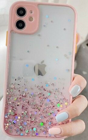 MCTK6 iPhone 13 Pro Max Furtrola 3D Sparkling star silicone Pink 139
