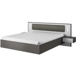 Sega C krevet bez podnice 256x208x92 cm sivo/beli