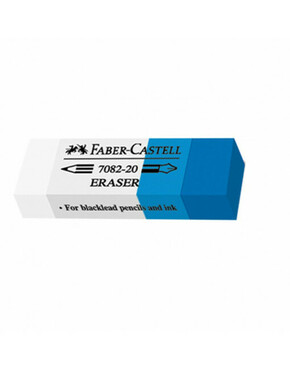 Gumica Faber Castell belo-plava za mastilo 1/20 01719