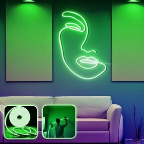 OPVIQ Zidna LED dekoracija Face Art Large Green