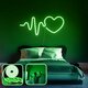 OPVIQ Zidna LED dekoracija Heart Medium Green