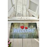 Pvc Wooden Heart Multicolor Pvc Doormat