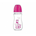CANPOL BABIES flašica široki vrat,antikolik easy start - colorful animals 300ML - roze 35/204