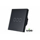 Wifi pametni prekidač, stakleni panel crni - 3 tastera WP0023