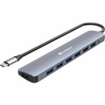 USB HUB 7 port Sandberg USB C - USB 3.0 136-40