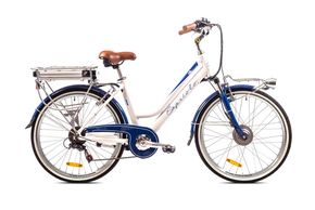 Classic e-bike belo-plavo