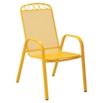 Bez brenda Baštenska metalna stolica žuta Melfi