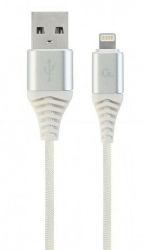 CC-USB2B-AMLM-1M-BW2 Gembird Premium cotton braided 8-pin charging and data cable
