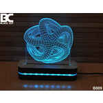 Bez brenda 3D dekorativna lampa B009 plava BLACK CUT