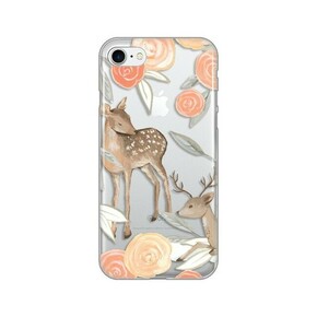 Maskica Silikonska Print Skin za iPhone 7 8 SE 2020 2022 Flower Deer