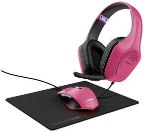 Trust GXT 790P 3-u-1 gaming miš i slušalice sa USB optičkim ružičastim pozadinskim osvjetljenjem