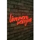 Live More Worry Less - Red Red Decorative Plastic Led Lighting