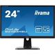 Iiyama ProLite B2483HSU monitor, 24", 16:9, 1920x1080, pivot, HDMI, Display port, VGA (D-Sub), USB