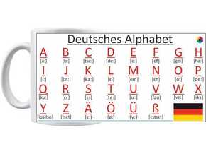 Sohograph Šolja - Nemački alfabet