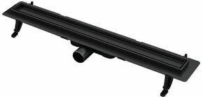 Reverzibilni linearni odvod Duplex Black ABS + Inox 600