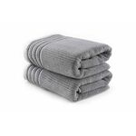 Mayra - Dark Grey Dark Grey Bath Towel Set (2 Pieces)