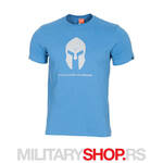 Plava pamučna majica Spartan Helmet Pentagon Pacific blue