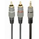 CCA-352-10M Gembird 3.5 mm stereo plug to 2*RCA plugs 10m cable, gold-plated connectors