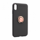 Torbica Becation za iPhone XS Max crna + roze holder/auto stalak