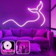 OPVIQ Zidna LED dekoracija Wave and Tail Large Pink
