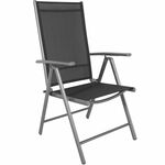 Porto alu sklopiva stolica 7-pozicija 56x64x106 cm siva