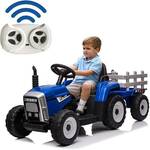 Bez brenda Dečiji traktor sa prikolicom na akumulator 261 plavi