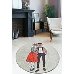 Conceptum Hypnose Best Couple Multicolor Carpet (140 cm)