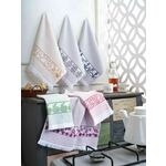 L'essential Maison PeÃ§ete WhiteDark BlueGreyPinkPurpleGreenYellow Wash Towel Set (6 Pieces)