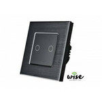 Wifi prekidač SLW, aluminijumski panel - 2 tastera crna P0043